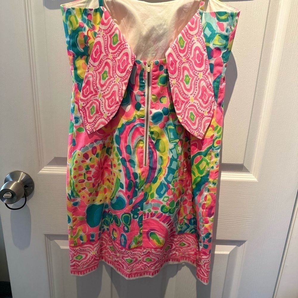 Lilly Pulitzer Shelli Serene Blue Big Escapade Engineered Tie Back 00 - Picture 3 of 8